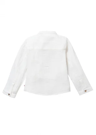 White muslin shirt for children in pure organic cotton_109326