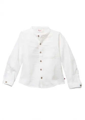 White muslin shirt for children in pure organic cotton_109327