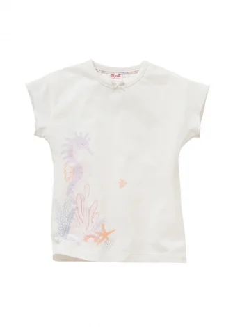 Girl's Seahorse summer pyjamas in pure organic cotton_109341