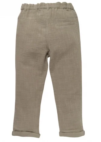 Khaki children's trousers made of pure organic cotton_109364