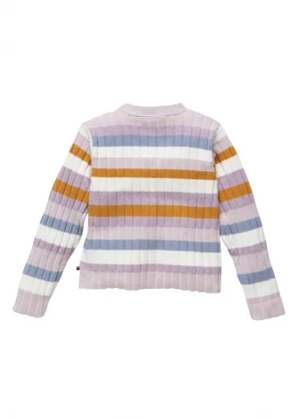 Stripe cardigan for girl in pure organic cotton_109446