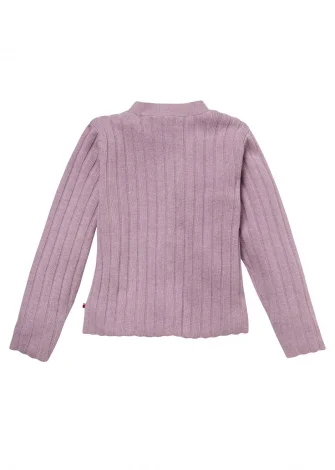 Lilac cardigan for girl in pure organic cotton_109449