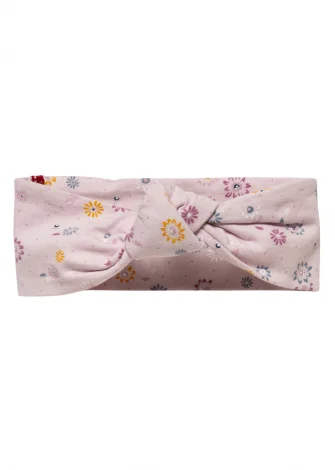 Headband Flowers for baby girl in organic cotton - Lilac_109451