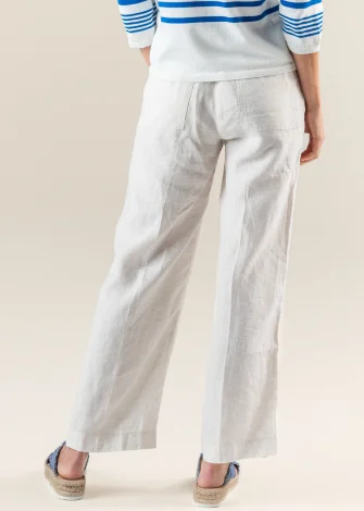 Pantaloni Ophelia da donna in lino naturale_109736