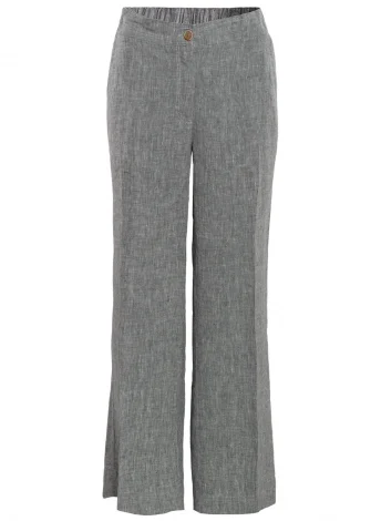 Women's Ophelia trousers in natural linen Salt and Pepper_109737