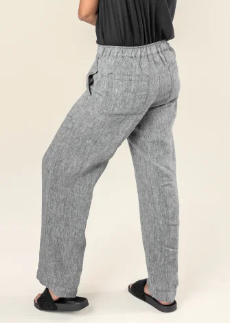 Women's Ophelia trousers in natural linen Salt and Pepper_109739