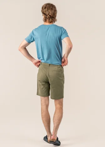 Mika men's ivy green bermuda shorts in natural cotton_109783