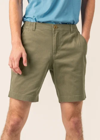 Mika men's ivy green bermuda shorts in natural cotton_109786