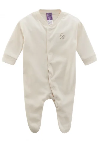 Baby boy's Dolphin one-piece pyjamas in natural colour in organic cotton_109850