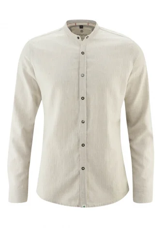 Short-sleeved Men's Shirt in Hemp and White Organic Cotton_110582