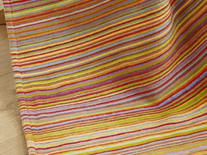 Plaid righe colorate in pile di cotone biologico_32692