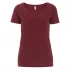 T-shirt basic woman in organic cotton - Burgundy/Bordeaux