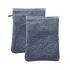 Organic cotton bath gloves - 2 pieces - Navy Blue
