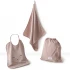 Preschool set: towel+bag & BIB XL in organic bamboo - Pink