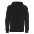 Pullover raglan hoody with zip unisex in organic cotton - Black