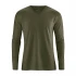 Longsleeves shirt Diego in organic cotton and hemp - Dark green