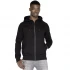 Pullover zip-up hoody unisex in organic cotton - Black