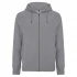 Pullover zip-up hoody unisex in organic cotton - Gray melange