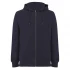Pullover zip-up hoody unisex in organic cotton - Navy
