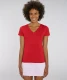 Women's Evoker V-neck T-shirt in organic cotton - Red