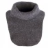 Neck scarf Popolini in organic wool fleece - Anthracite gray