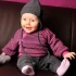 Knitted baby leggings in organic virgin wool - Gray