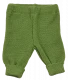 Knitted baby leggings in organic virgin wool - Apple green