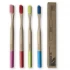 Toothbrush in bamboo - sfot bristles - Red