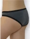 Panty bicolor with lace in organic cotton - Anthracite melange