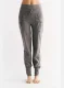 Yoga trousers with pockets in organic cotton - Anthracite melange