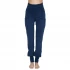 Yoga trousers with pockets in organic cotton - Navy Blue