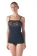 Modal and cotton Singlet Vest with lace - Black