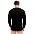 Men's underwear long sleeve shirt in interlock cotton - Black