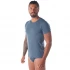 Modal and Cotton men's underwear t-shirt - Steel