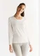 Long sleeve woman shirt Albero Natur in organic cotton - Natural white