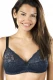 Bra in Modal and Cotton with Lace - Baltic blue