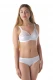 Bra in Modal and Cotton with Lace - White