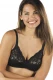 Bra in Modal and Cotton with Lace - Black
