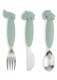 Easy grip cutlery set YummyPlus - Sage green