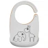 Silicone bib with Deer friends - Gray