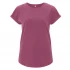 Women's roll-up sleeves in organic cotton - Raspberry