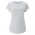 Stone Washed rolled-sleeved women's shirt in organic cotton - White