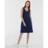 Sleeveless dress in organic cotton - Navy Blue