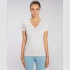 T-shirt woman Evoker Melange in organic cotton - White melange