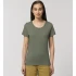T-shirt woman Expresser Melange in organic cotton - Khaki