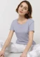 T-shirt woman Expresser round neck in organic cotton - Lavender
