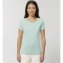 T-shirt woman Expresser round neck in organic cotton - Acqua
