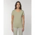 T-shirt woman Expresser round neck in organic cotton - Sage green