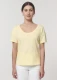 Scoop neck women's t-shirt in organic cotton - Butter