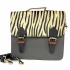 Messenger Bag with Animal Print in recovered leather - Pattern 3